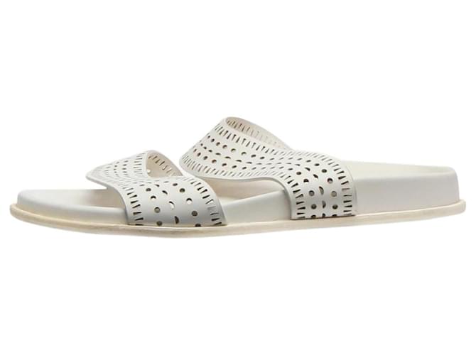 Alaïa Sandali in pelle grigio chiaro con ritagli - taglia EU 40