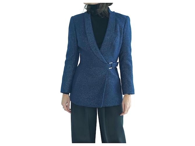 Thierry Mugler Giacche Blu Metallico