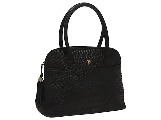 BALLY Borsa a mano in pelle nera e oro Auth bs19676 Nero D'oro