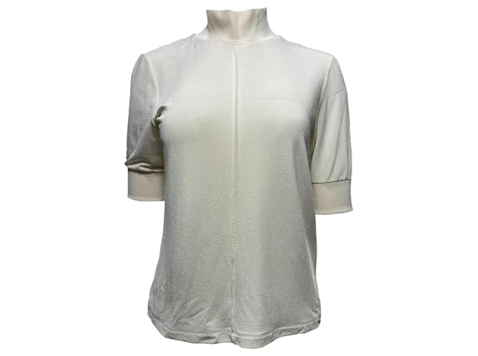 Top in jersey Khaite in viscosa crema Bianco Crudo