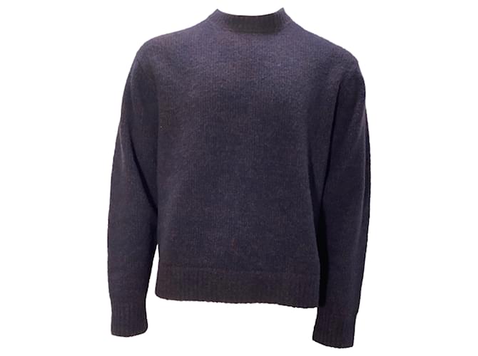 Felpa con collo rotondo Acne Studios in lana blu navy