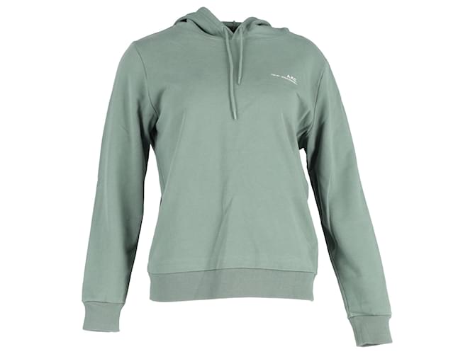 Apc Felpa con cappuccio logo A.P.C. in cotone verde