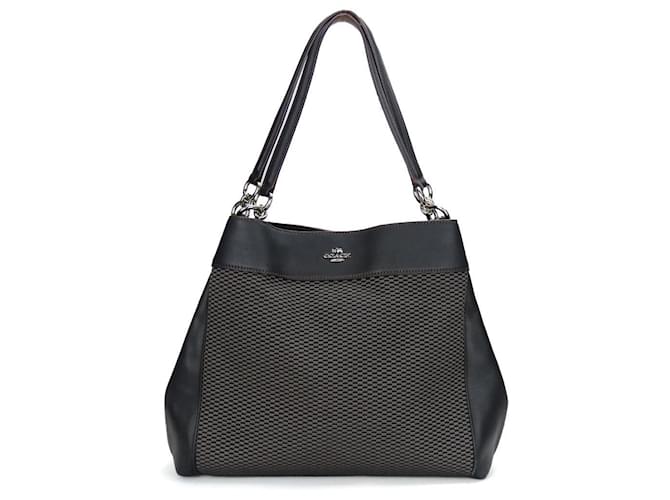 Borsa tote in pelle Coach Canvas F57540 Nero