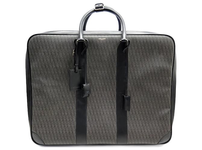 BORSA DA VIAGGIO A MANO VALIGIA SAINT LAURENT 48H MONOGRAMMA YSL SLIMANE BAGAGLIO Marrone