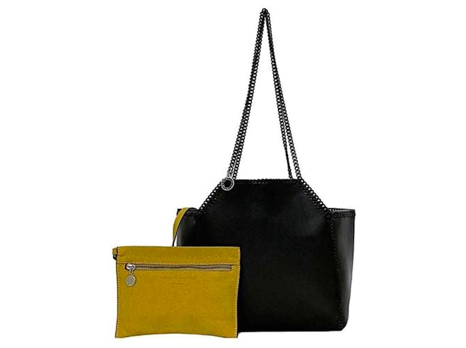 Stella Mc Cartney Borsa tote in pelle nera con catena Stella McCartney Nero