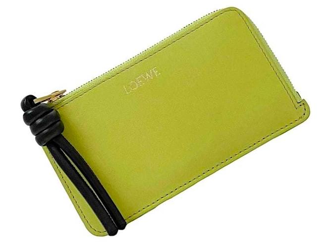 Portafoglio Loewe Coin Nero Verde chiaro