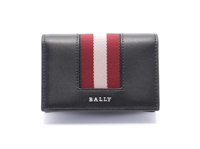 Portacarte da visita Bally Balee Nero Bianco Bordò