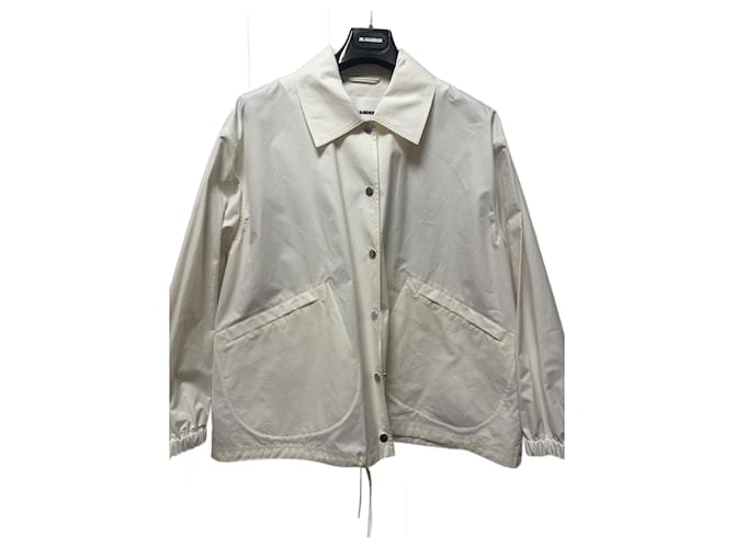 Giacca con logo Jil Sander Nero Bianco sporco