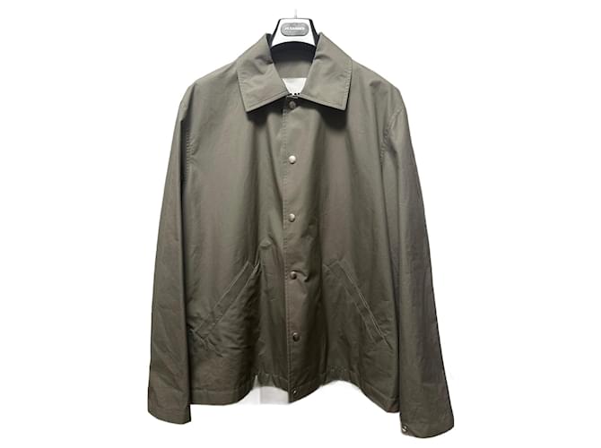 Giacca con logo Jil Sander Nero Verde oliva