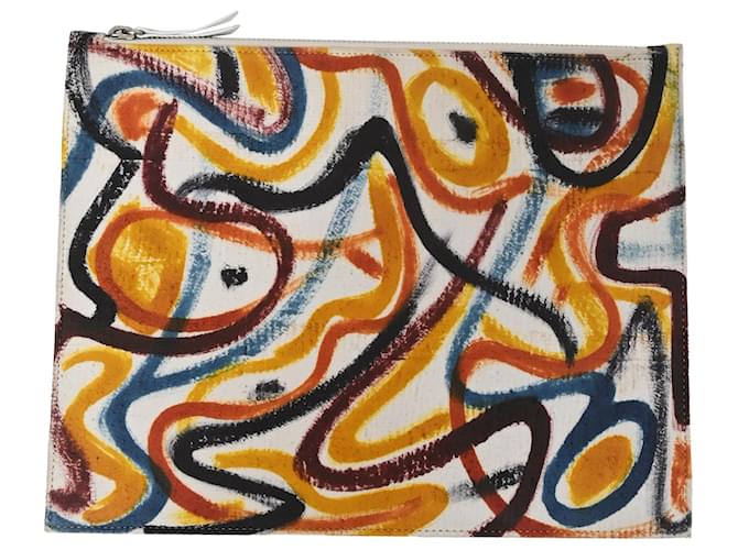 Maison Martin Margiela Borsa a pochette con zip Maison Margiela Graffiti in pelle multicolore