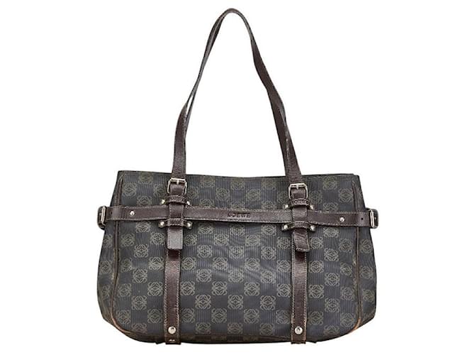 Borsa tote in pelle PVC Anagram di Loewe Marrone