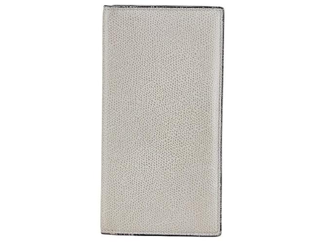 Portafoglio lungo in pelle Valextra Vertical 12 carte Grigio