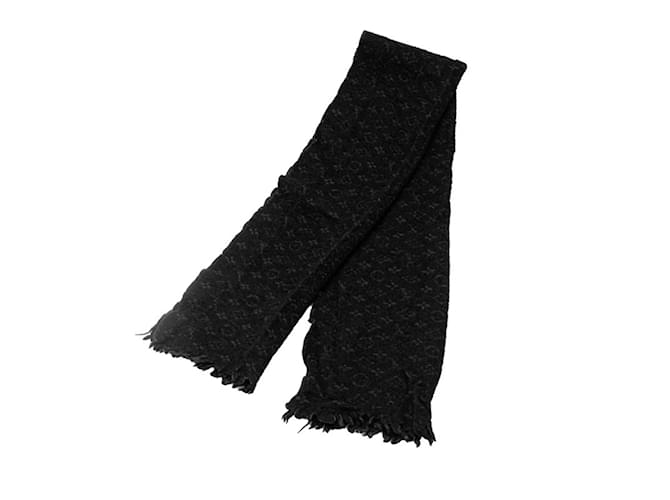 Stola in lana classica Monogram Louis Vuitton Nero