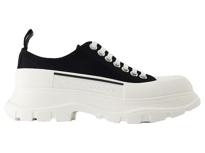 Sneakers Slick - Alexander McQueen - Tela - Nero/Bianco