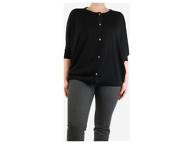Versace Cardigan in lana nera - taglia UK 12 Nero