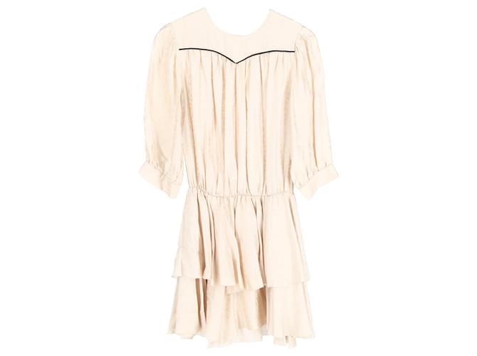 Abito Jacquard Rooka Jac Leo in seta ecru di Zadig & Voltaire Bianco Crudo