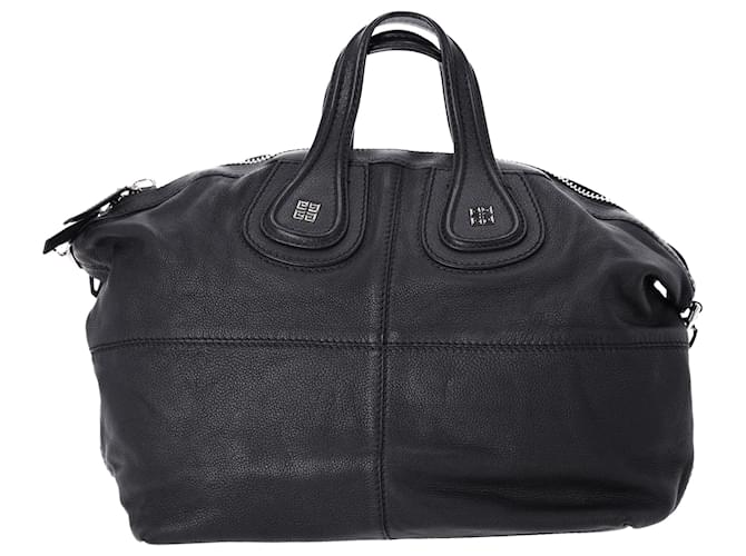 Borsa a mano Givenchy Large Nightingale in pelle di capra nera Nero