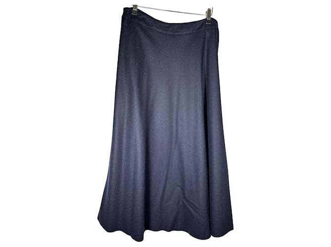 Gonna midi A-line in misto lana MAX MARA Blu