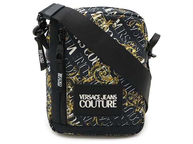 Borsa a spalla Pochette Versace Jeans Couture Nero Giallo