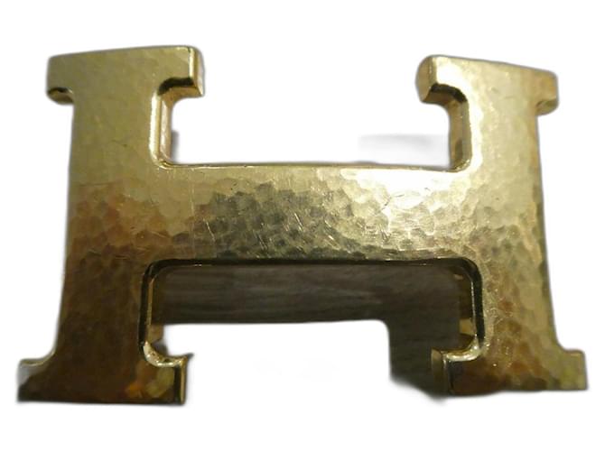 Fibbia per cintura Hermès modello 5382 martellata per una cintura di 32mm Gold hardware