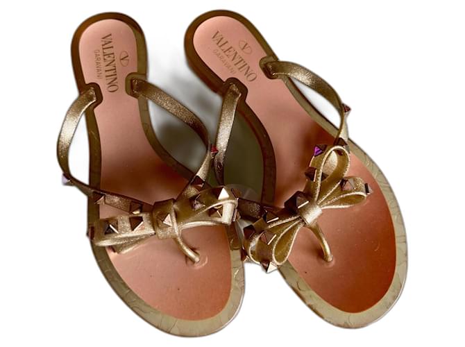 Valentino Garavani Fiocco Rockstud Rosa D'oro