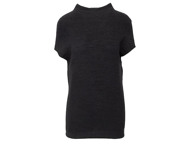 Top in maglia a coste Alexander McQueen Nero
