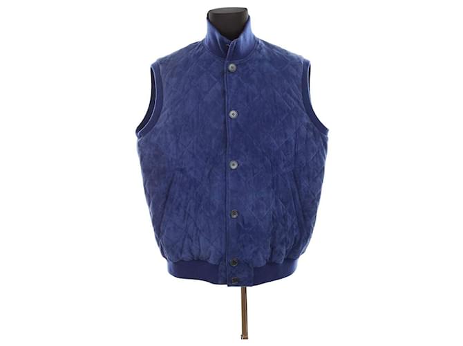 Loro Piana Giacca di pelle Blu