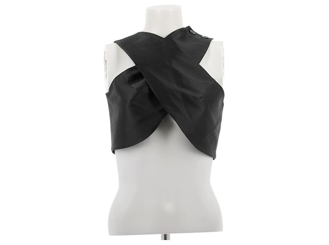 CARVEN Top T.FR 36 Poliestere Nero