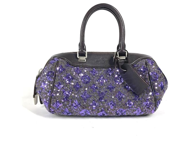 Borsa a mano in paillettes Sunshine Express di Louis Vuitton Porpora