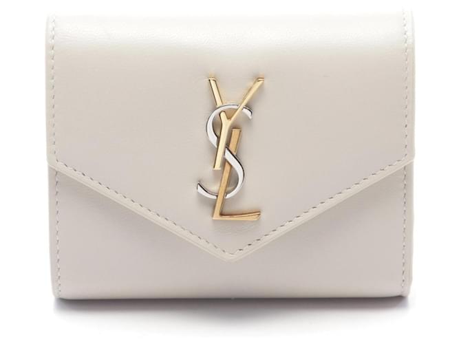 Yves Saint Laurent Portafoglio in pelle multifunzionale Cassandra di Saint Laurent Paris Beige