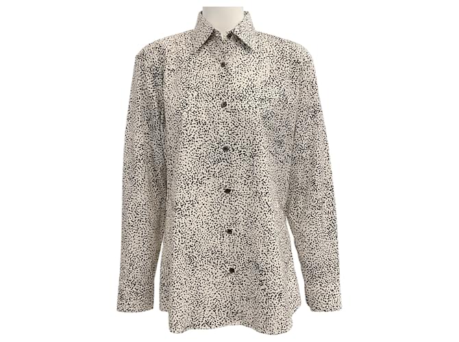 Blusa Clavelly Ecru / Nera di Dries van Noten Crudo