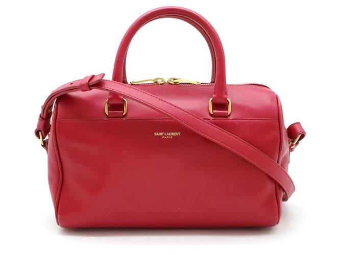 Borsa mini Duffle classica in pelle Yves Saint Laurent 2WAY Rosa