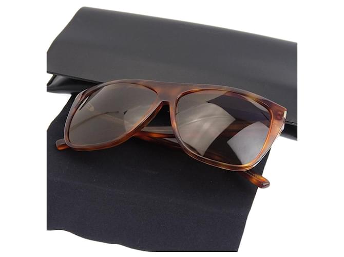 Occhiali da sole Yves Saint Laurent marrone nero tartaruga