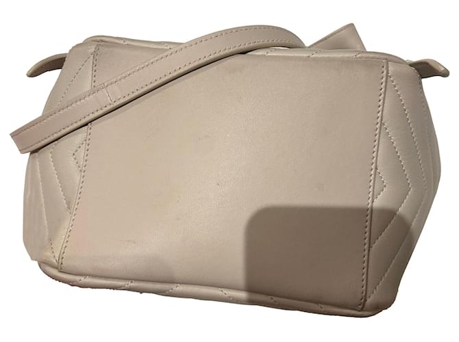 Zaino Joe di Saint Laurent in pelle di agnello crema Bianco Crudo