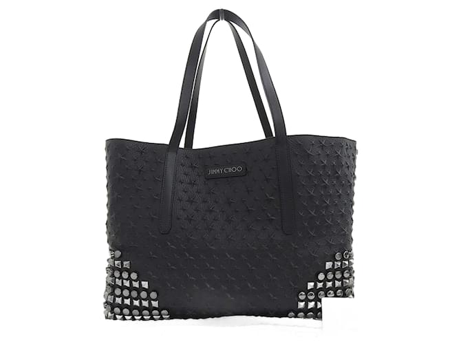 Borsa tote in pelle Jimmy Choo nera Nero
