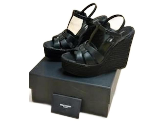 Yves Saint Laurent scarpe con tacco a zeppa Nero