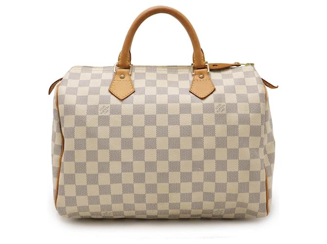 Borsa a mano Louis Vuitton Damier Azur Speedy 30 N41533 Beige
