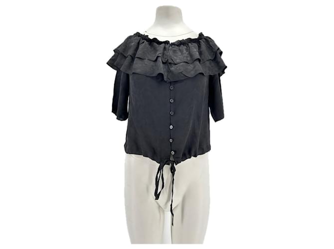 ZADIG & VOLTAIRE Top T.Internazionale XS Seta Nero