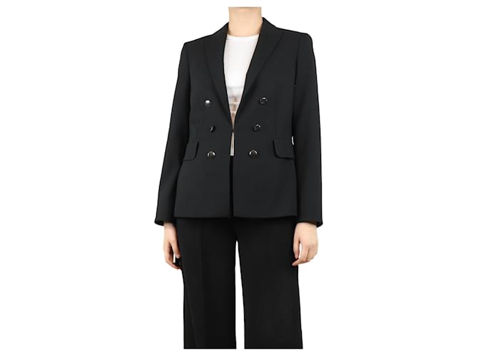 Akris Giacca nera doppiopetto - taglia UK 14 Nero