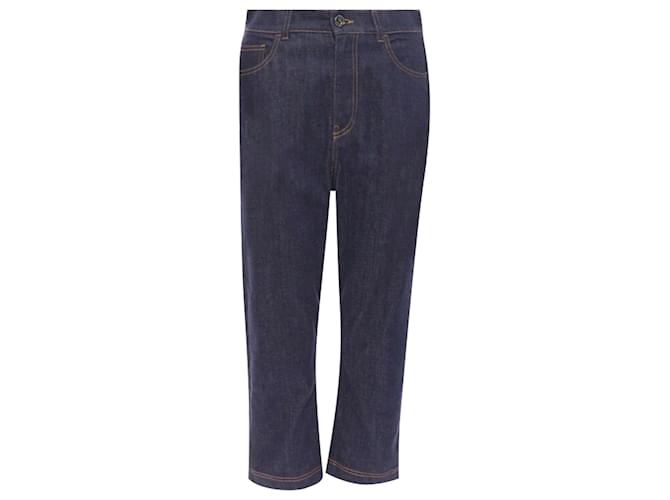 Jeans dritti in denim Fendi PF Blu