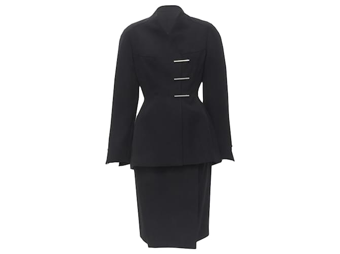 Thierry Mugler gonna giacca doppiopetto argento Mugler Nero