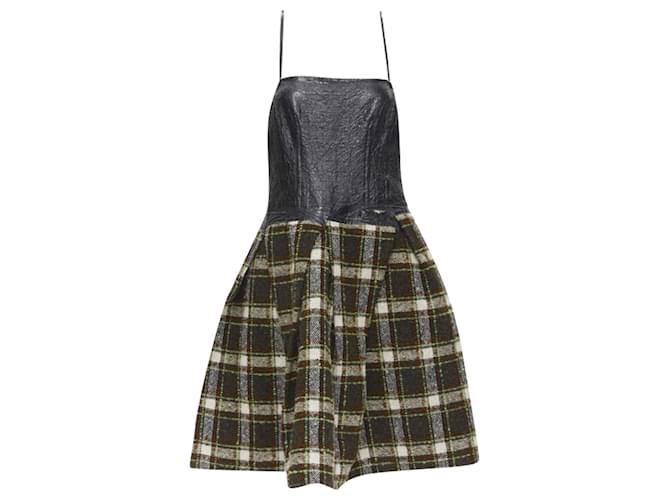 Abito da cocktail in tweed laccato Junya Watanabe Verde