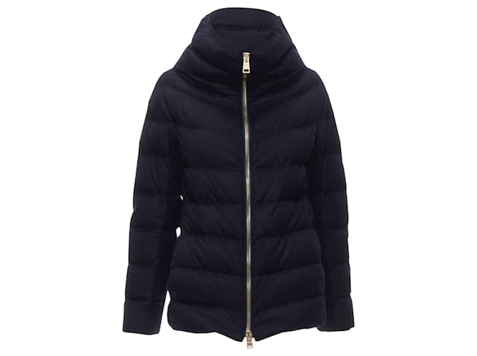 Giacca puffer impermeabile in piuma d'oca Herno Blu Blu navy
