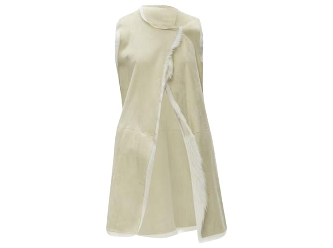 Gilet in agnello shearling Theory Marrone Beige