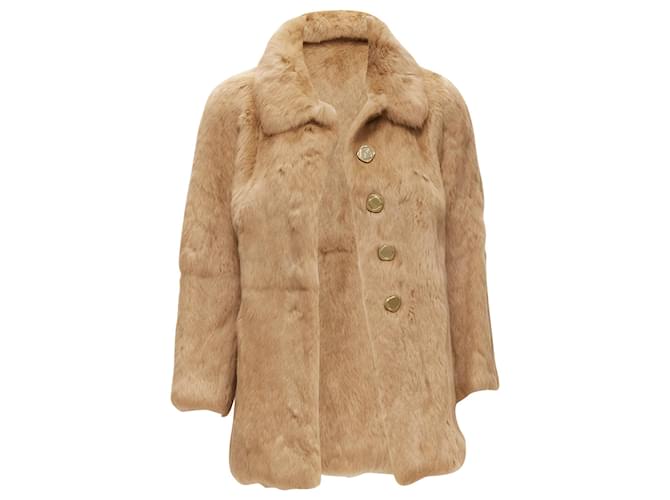 Cappotto invernale APC con bottoni in pelliccia genuina Marrone