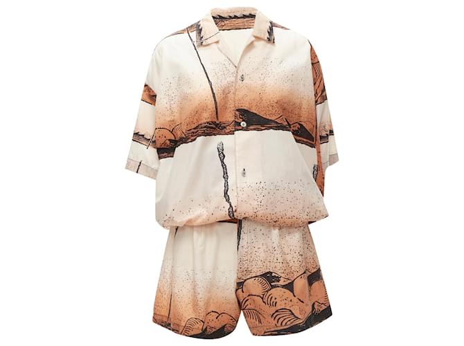 Issey Miyake Jeans cargo in patchwork con vita deconstruita in misto lana Monse Marrone