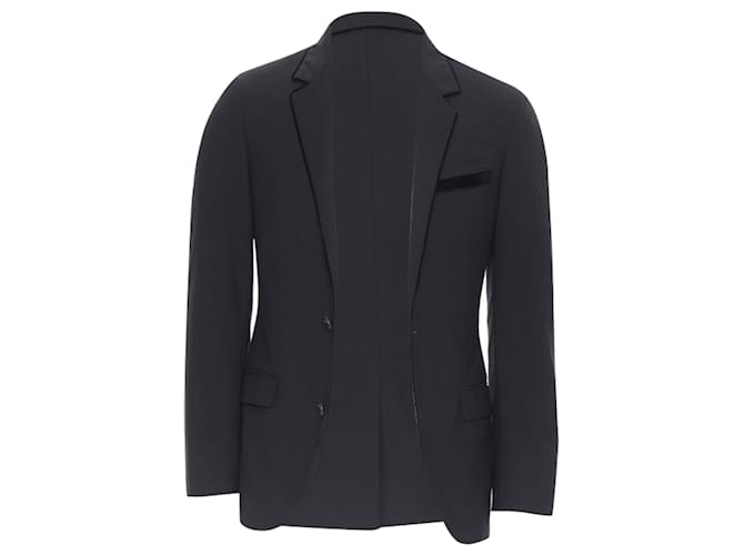Blazer formale in velluto misto lana con rever a punta Lanvin Alber Elbaz Nero