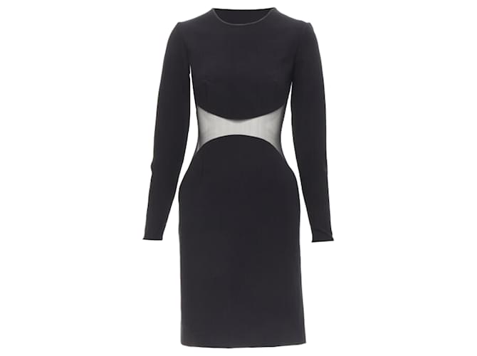 Stella Mc Cartney Abito bodycon Illion con vita trasparente iconico di Stella McCartney Nero