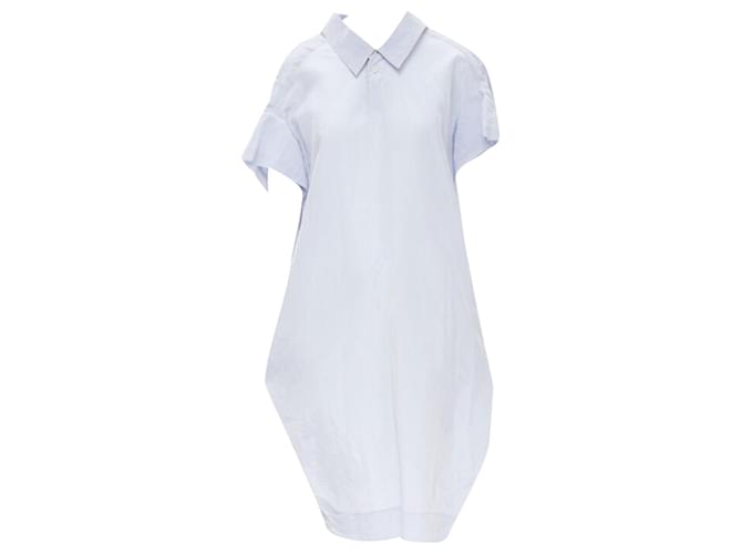 Abito rotondo boxy in viscosa stropicciata con cuciture Marni Blu