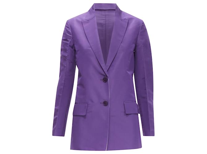 Blazer in seta con cordoncino nascosto in vita Valentino Garavani Porpora